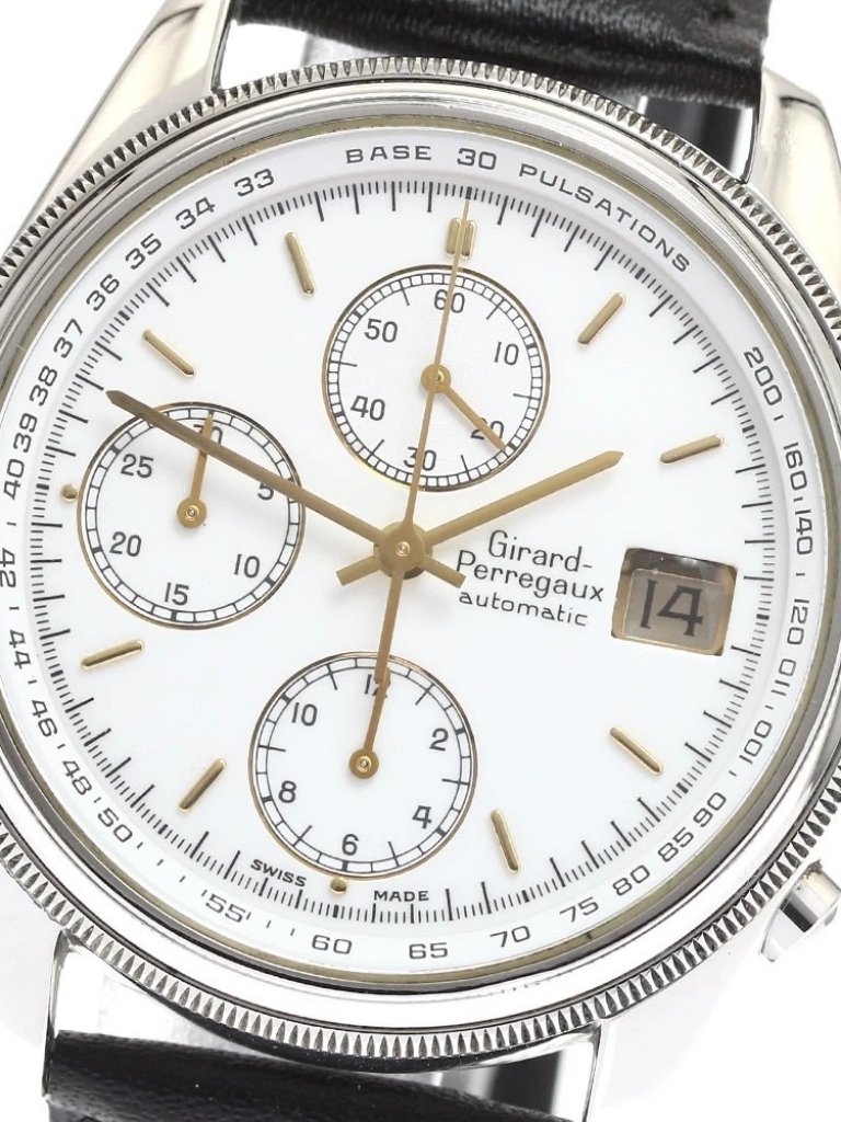 Girard Perregaux Gp4900 Chronograph White Dial Automatic Mens Watch906045